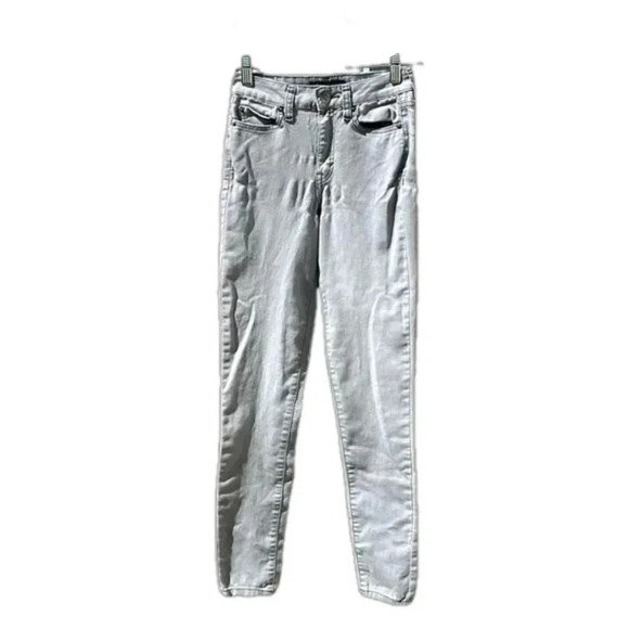 Flawed Aeropostale gray high waisted jeggings size 00 regular juniors - Picture 1 of 10